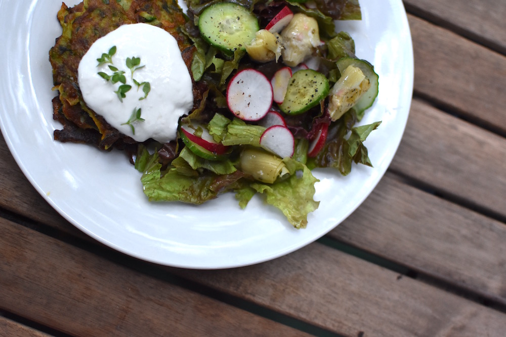 Leek and Summer Vegetable Fritters
