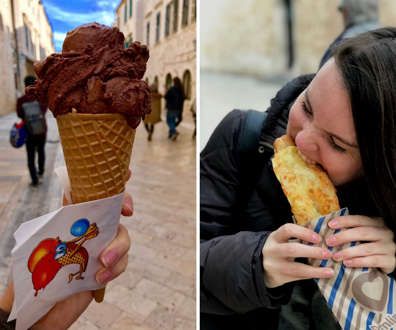 Food we ate during our winter visit to Dubrovnik, Croatia